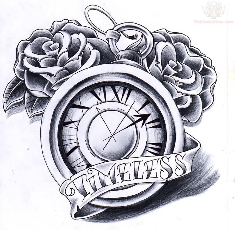 Clock Tattoo Art Drawing - Drawing Skill
