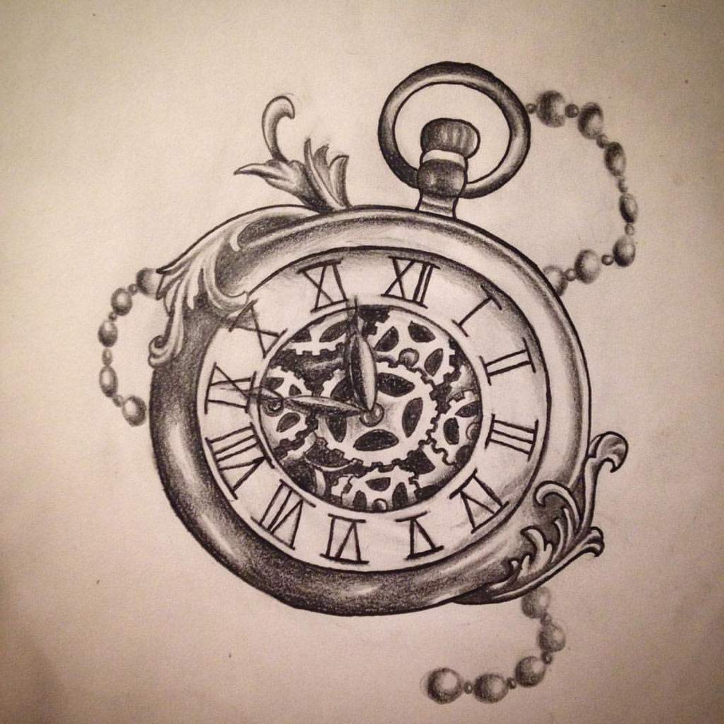 Clock Tattoo Best Drawing