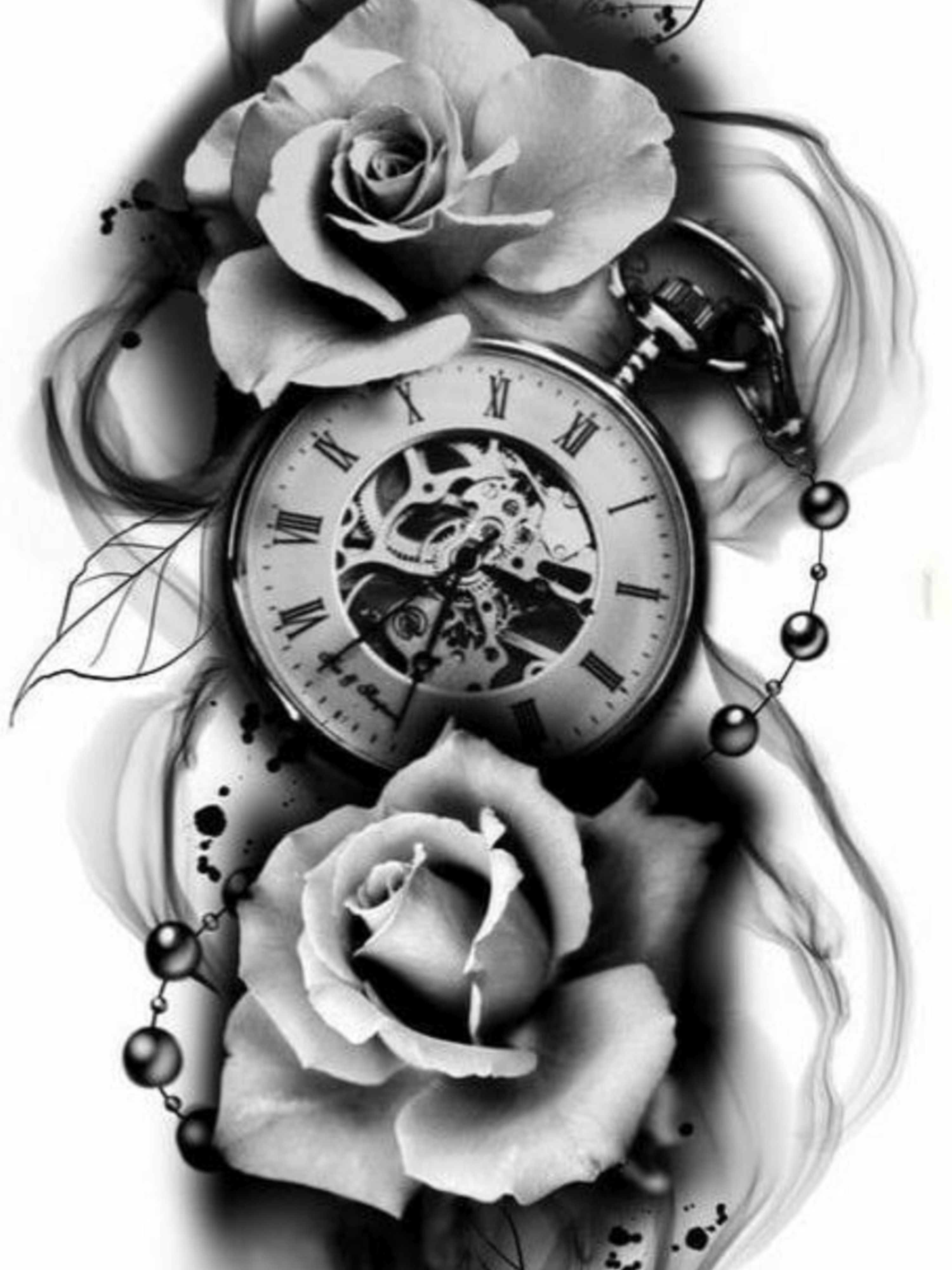 Clock Tattoo Drawing Pics