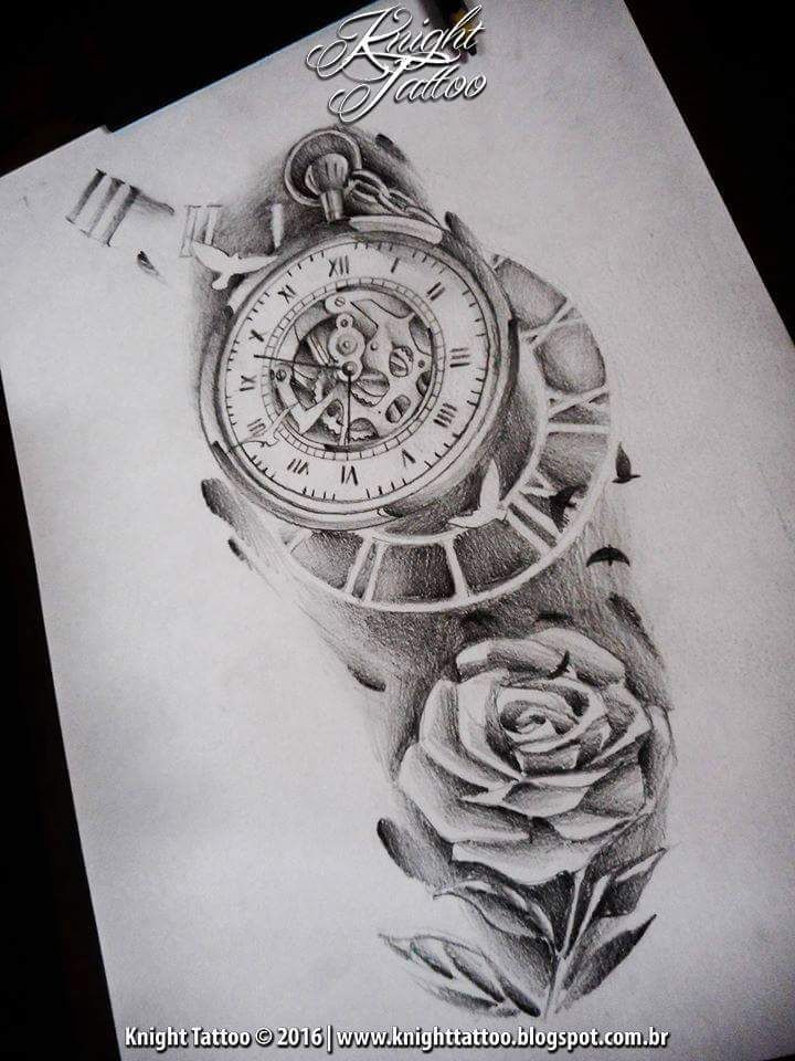 Clock Tattoo Drawing