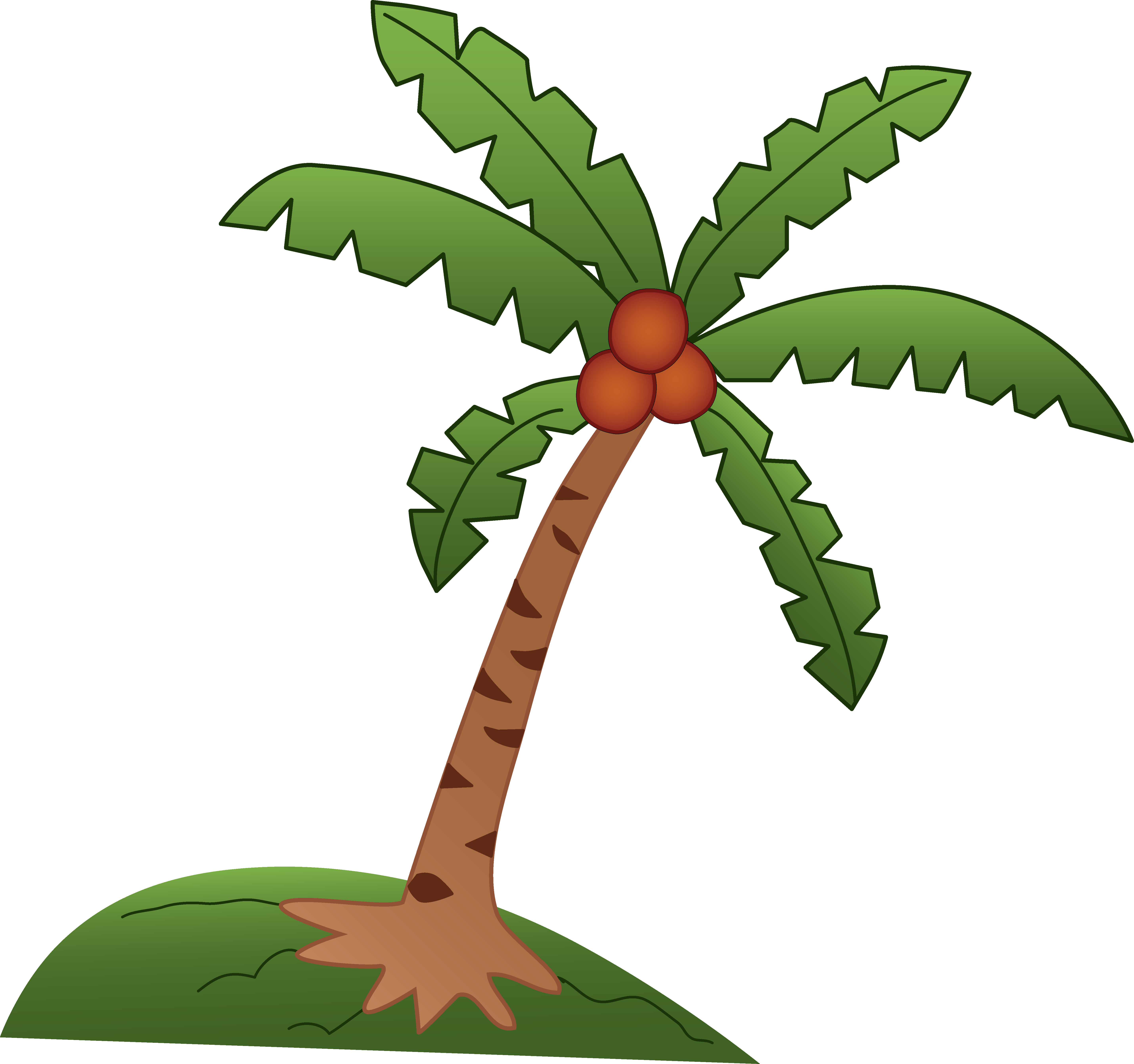 Coconut Tree Drawing Beautiful Image