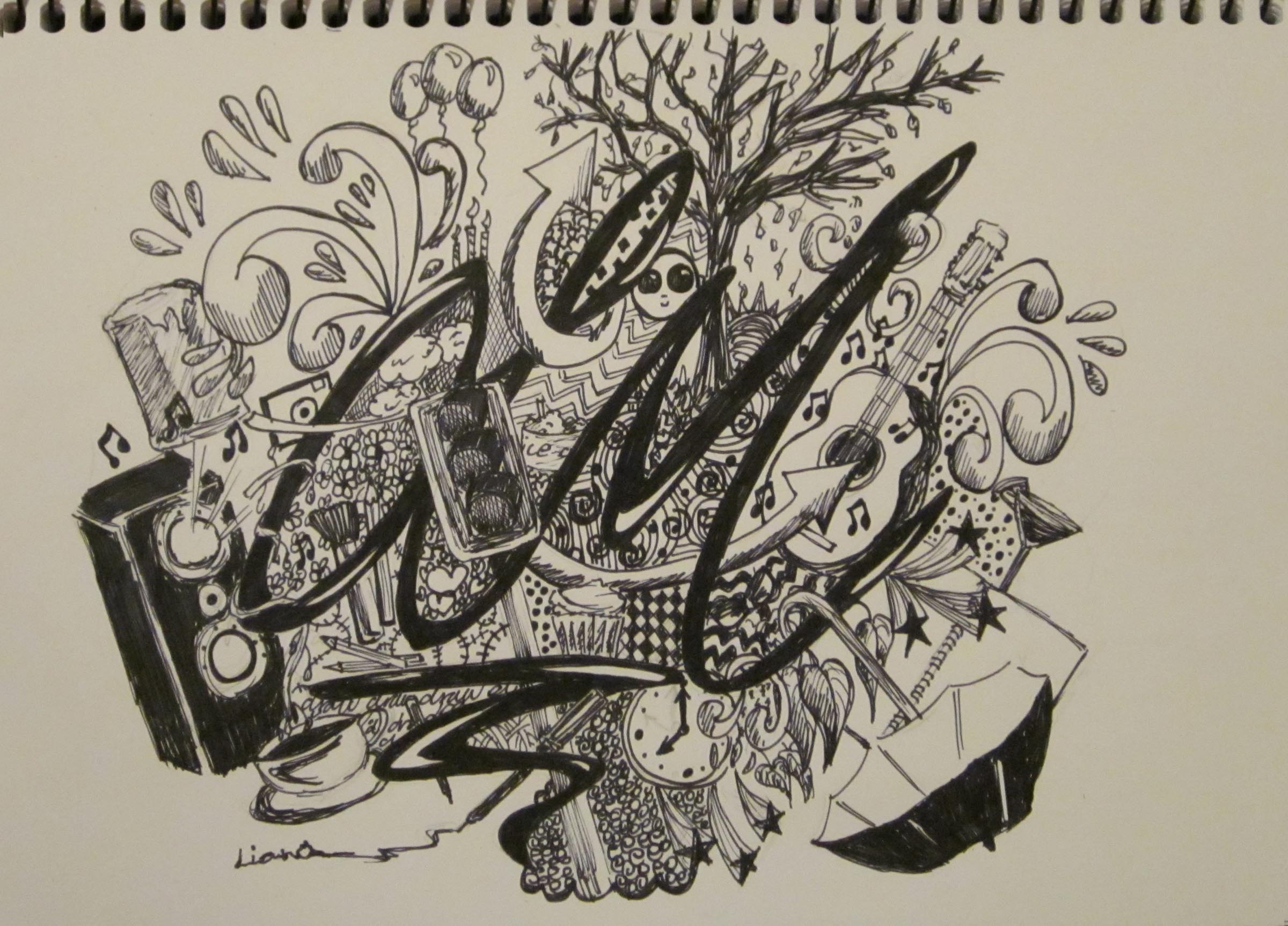 Collage Drawing Beautiful Art