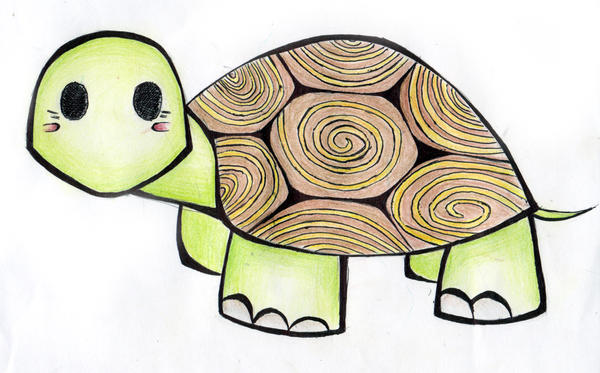 Cute Turtle Art Drawing - Drawing Skill