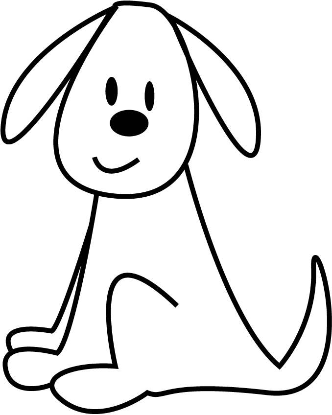 Dog Line Drawing Art