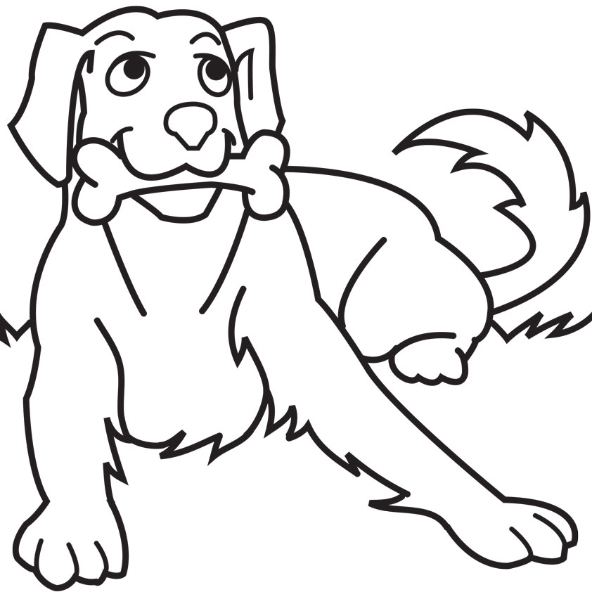 Dog Line Drawing Beautiful Image