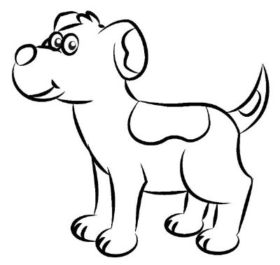 Dog Line Drawing Sketch