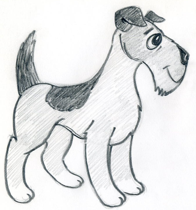 Dog Simple Drawing Image