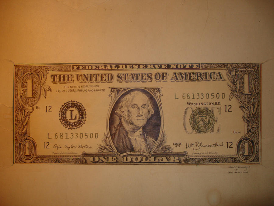 Dollar Bill Drawing Pics