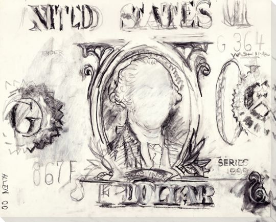 Dollar Bill Drawing Picture