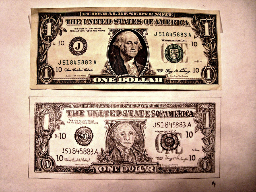 Dollar Bill Drawing