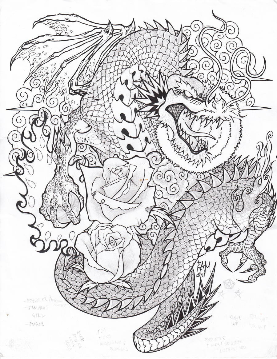 Dragon Tattoo Drawing Art