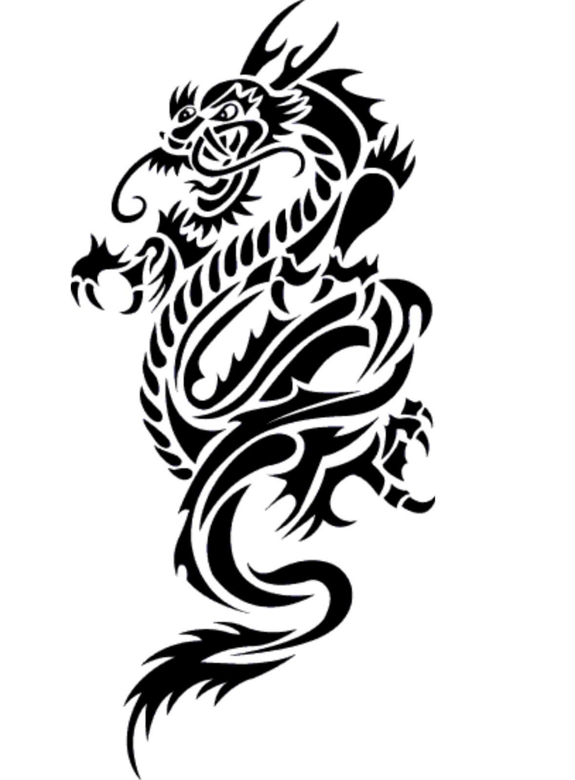 Dragon Tattoo Drawing High-Quality