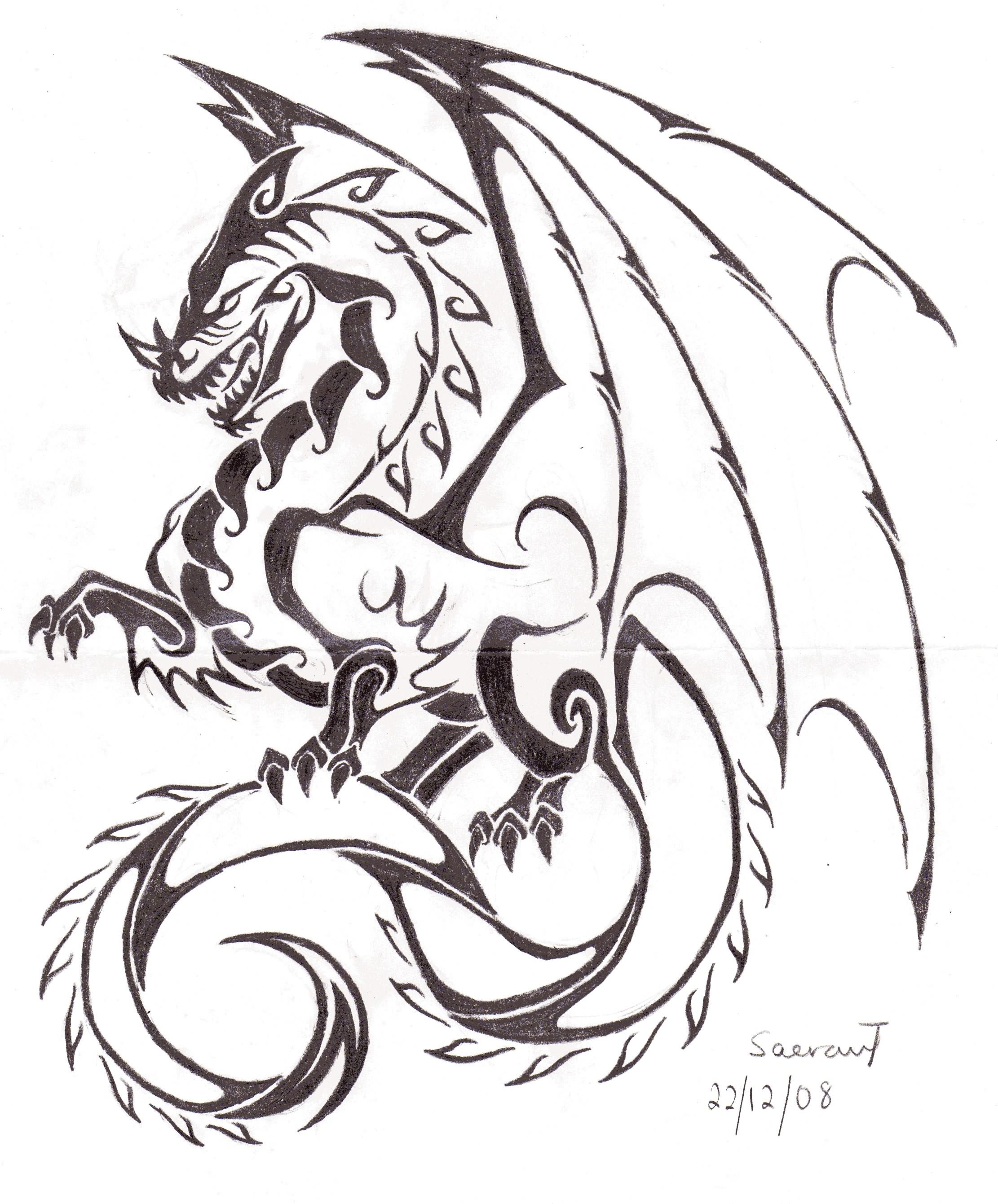 Dragon Wings Art Drawing