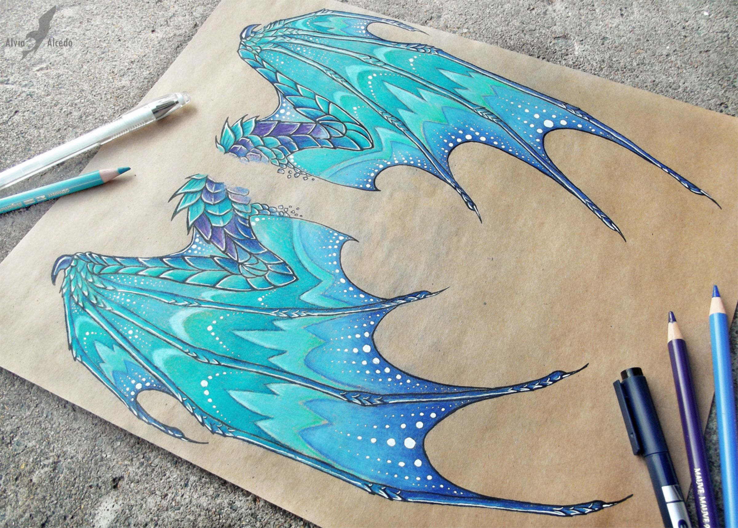 How To Draw A Dragon Wing At Ellis Shepherd Blog