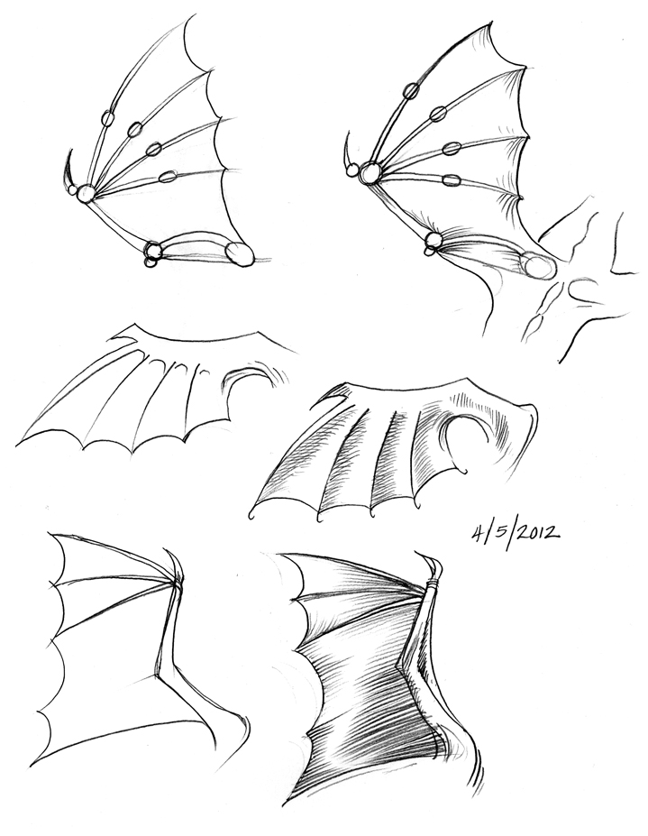 Dragon Wings Drawing Sketch