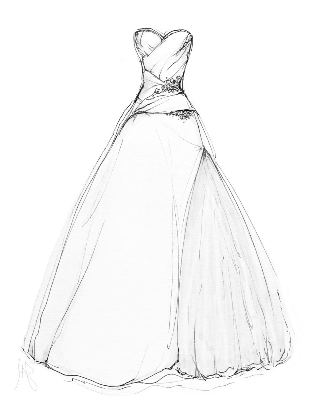 Beautiful drawing gown design | San Rafael-saigonsouth.com.vn