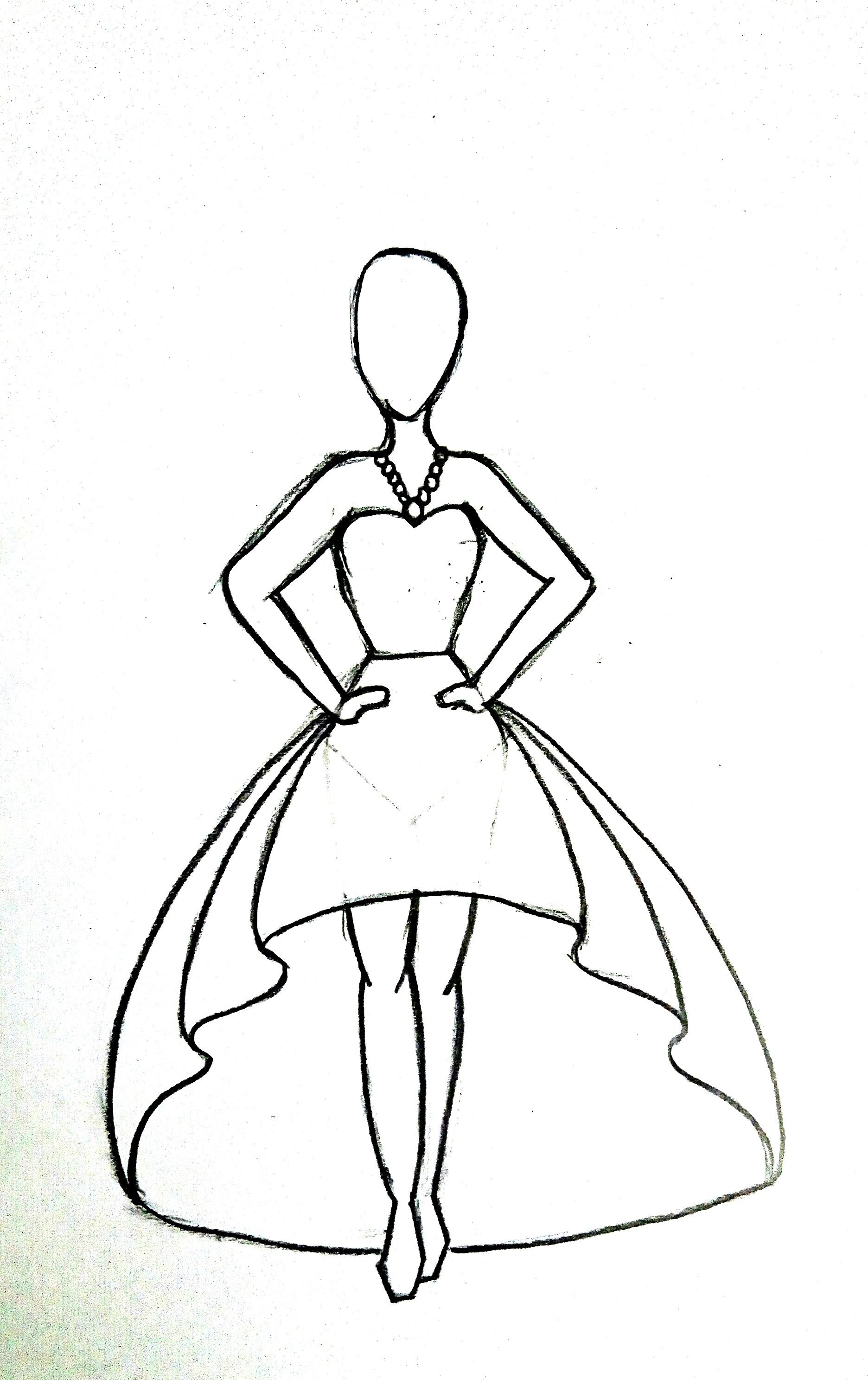 Dress Design Drawing Pics
