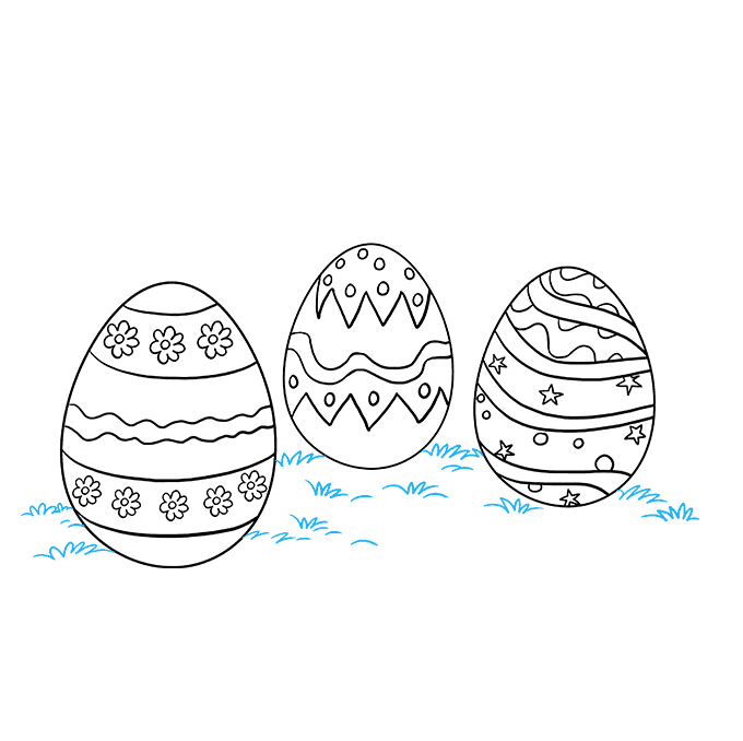Easter Egg Drawing Sketch