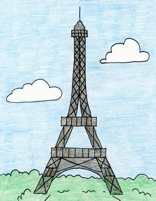 Eiffel Tower Simple Best Drawing