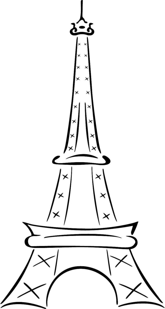 Eiffel Tower Simple Drawing Photo