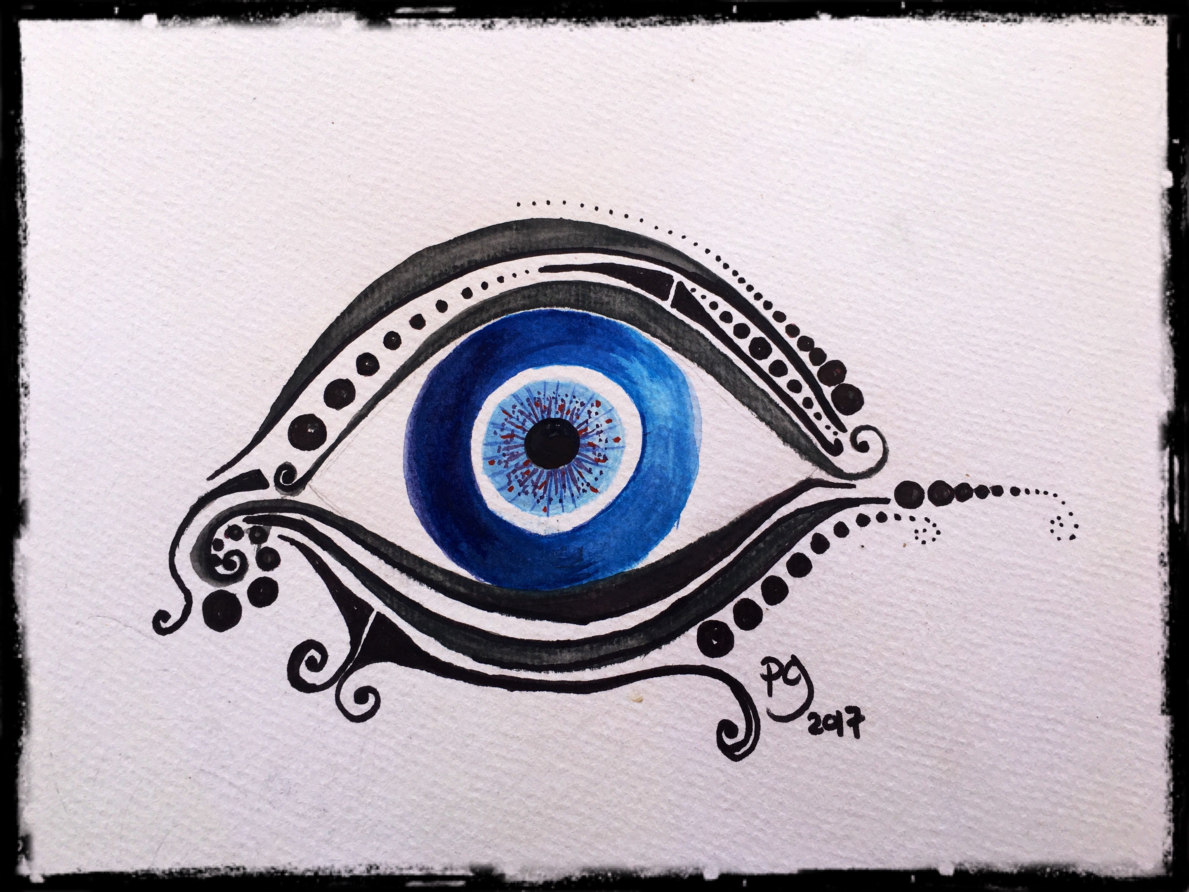 Evil Eye Drawing Sketch