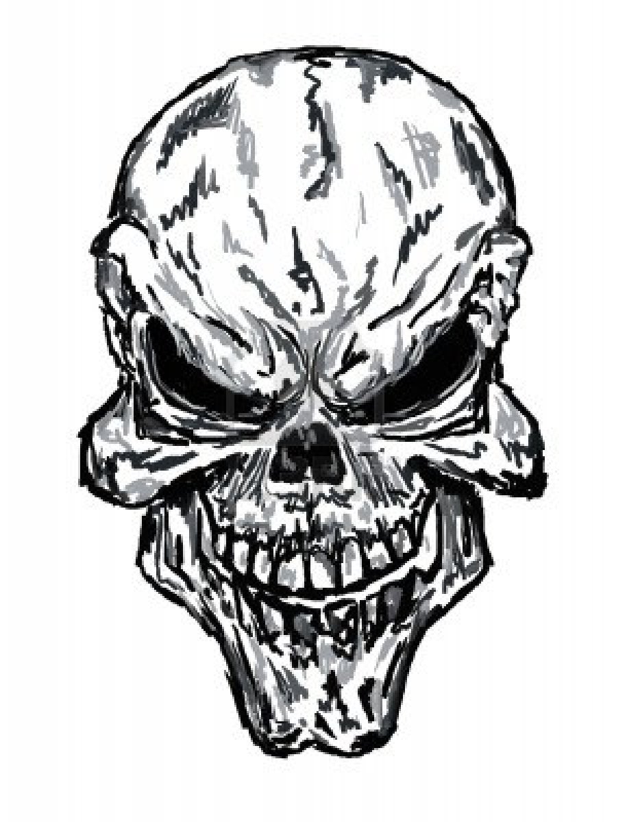 Evil Skull Drawing Amazing