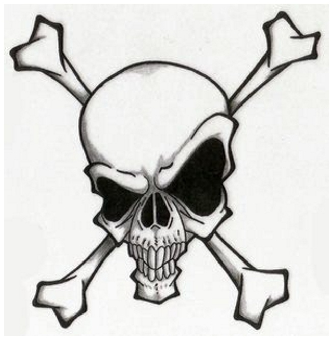 Evil Skull Drawing Art