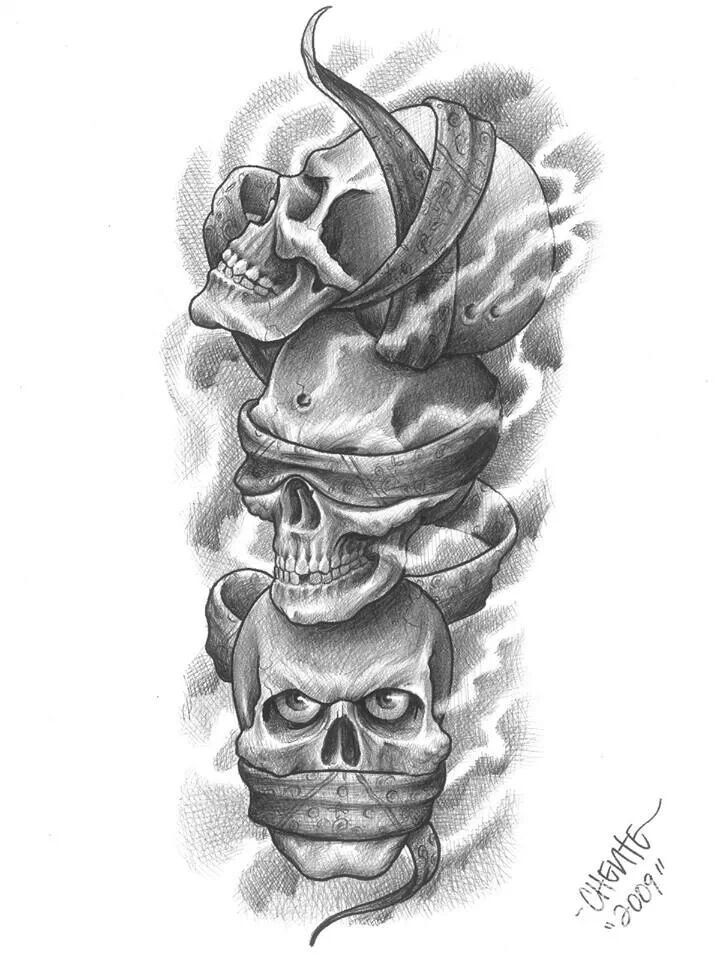 Evil Skull Drawing Images