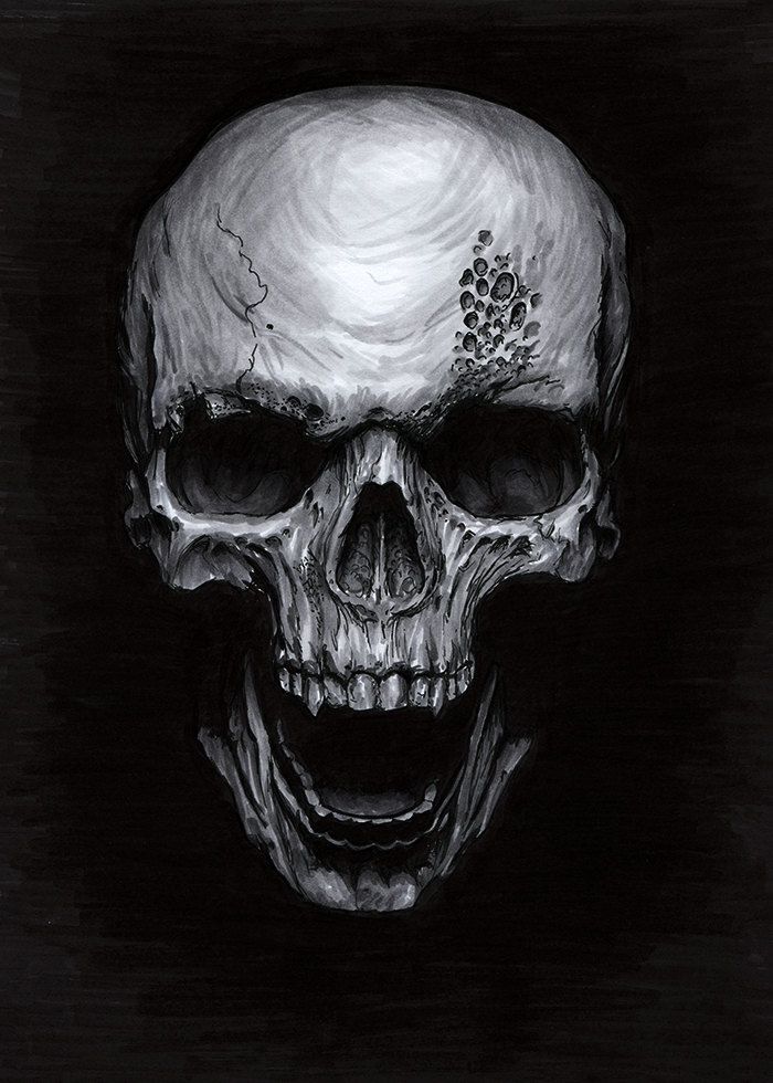 Evil Skull Drawing Picture
