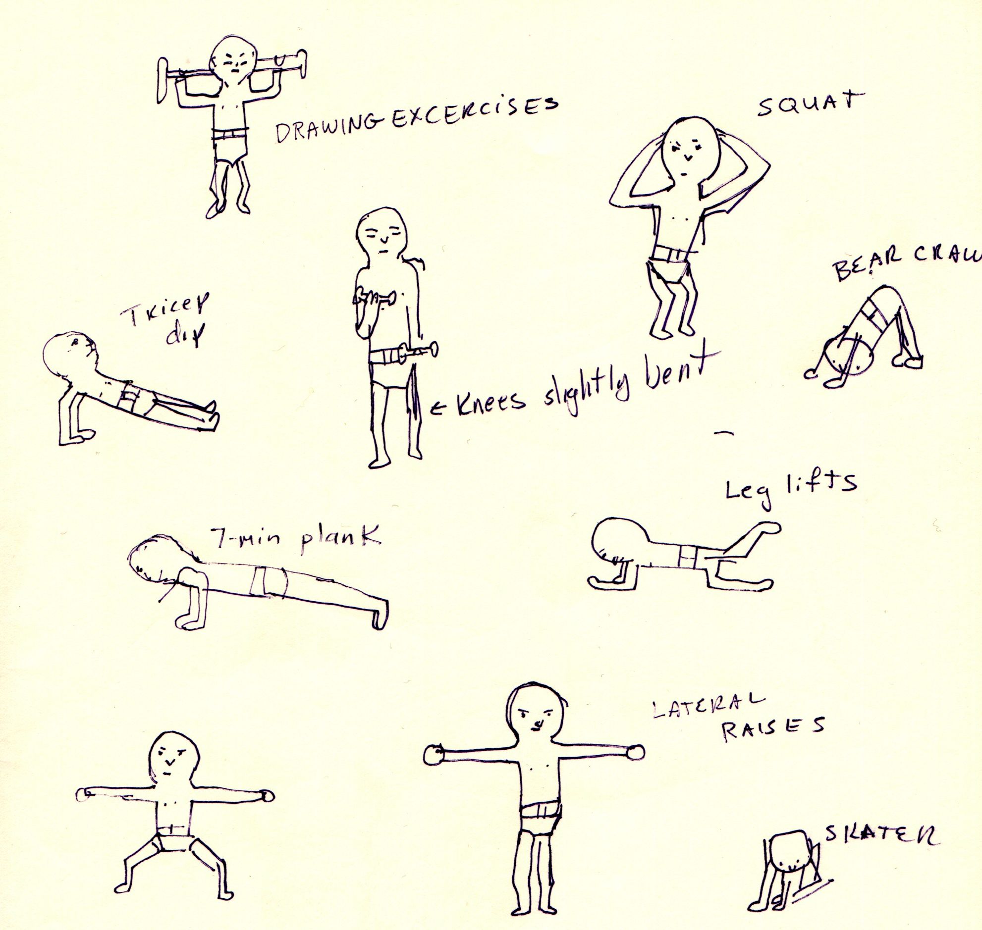 Exercise Drawing Sketch