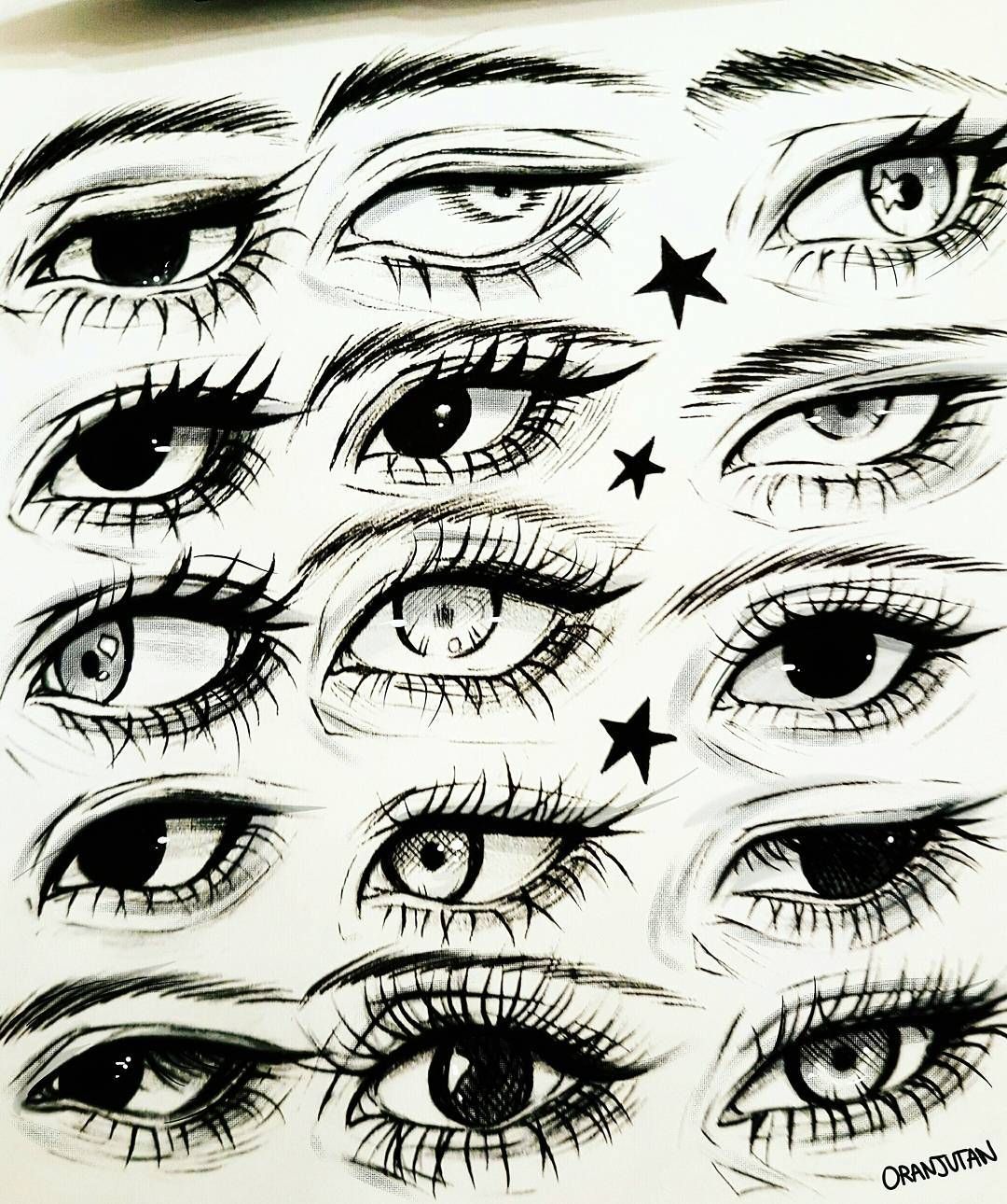 Eye Shapes Art Drawing