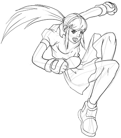 Action Pose Drawing Image