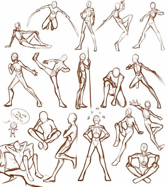 Action Pose Drawing Pics