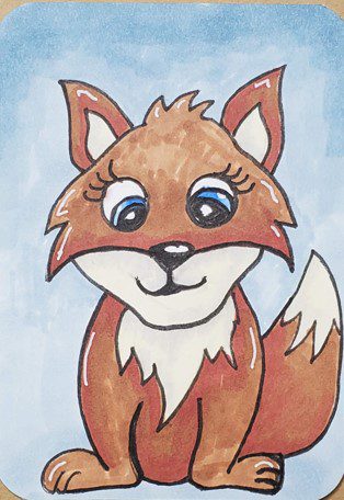 Animated Fox Drawing Sketch