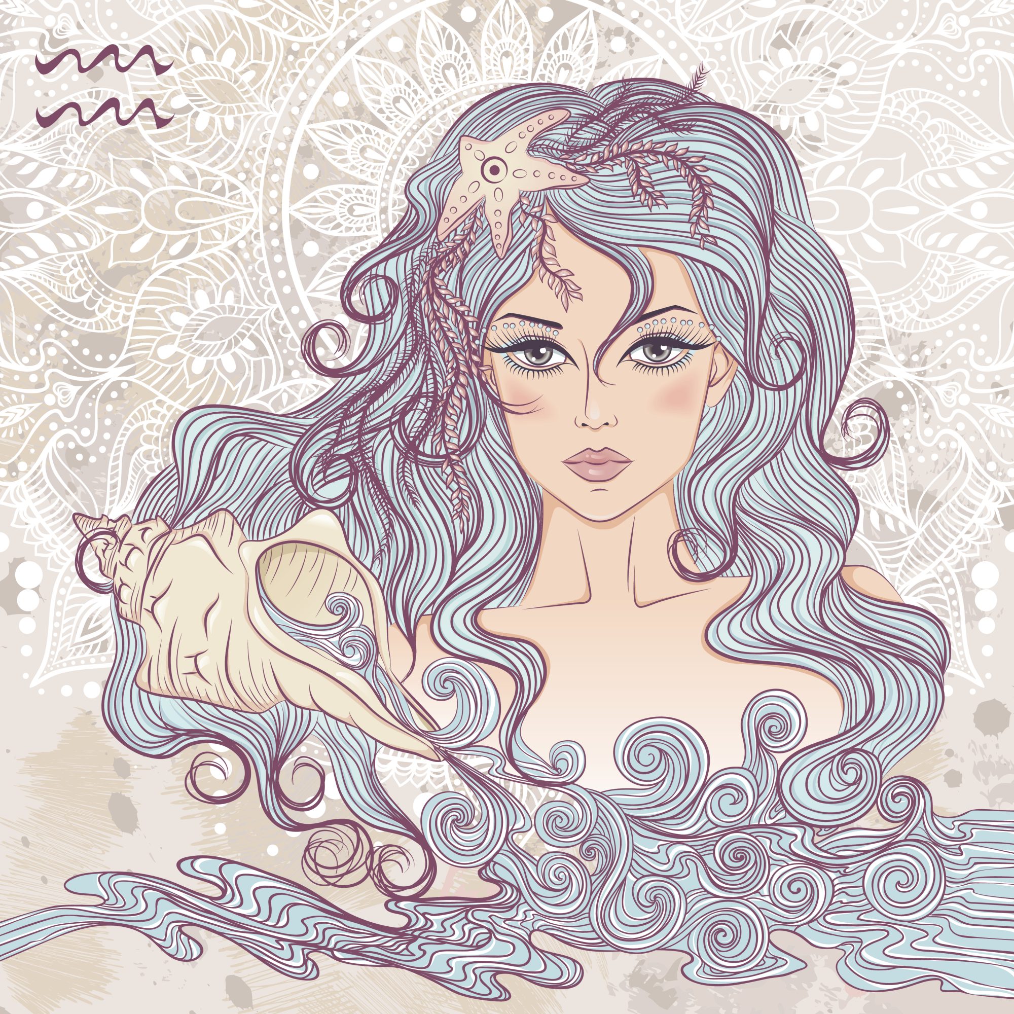 Aquarius Drawing Art