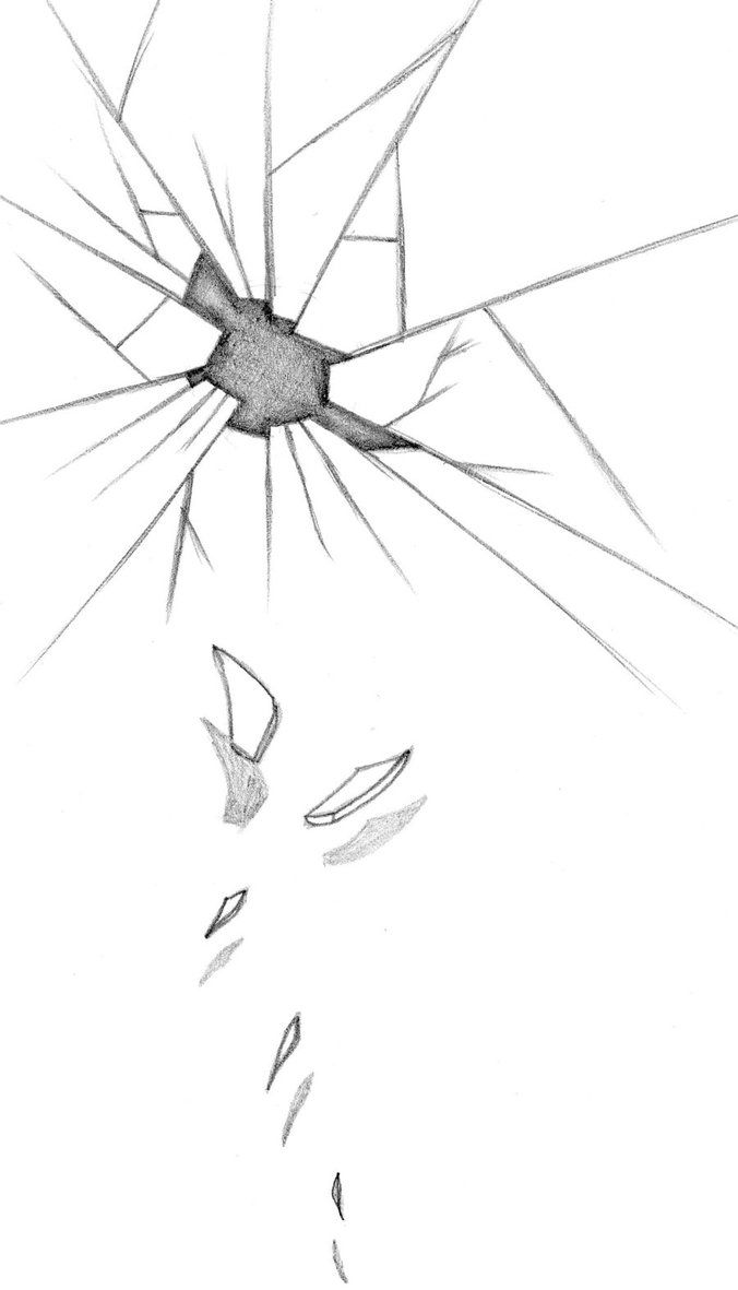 Broken Glass Drawing Image