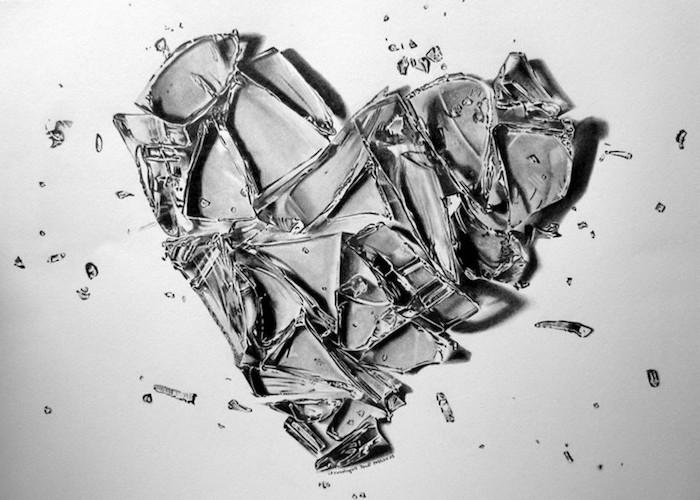 Broken Heart Drawing High-Quality