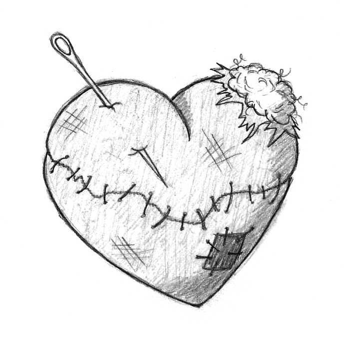 Broken Heart Drawing Images