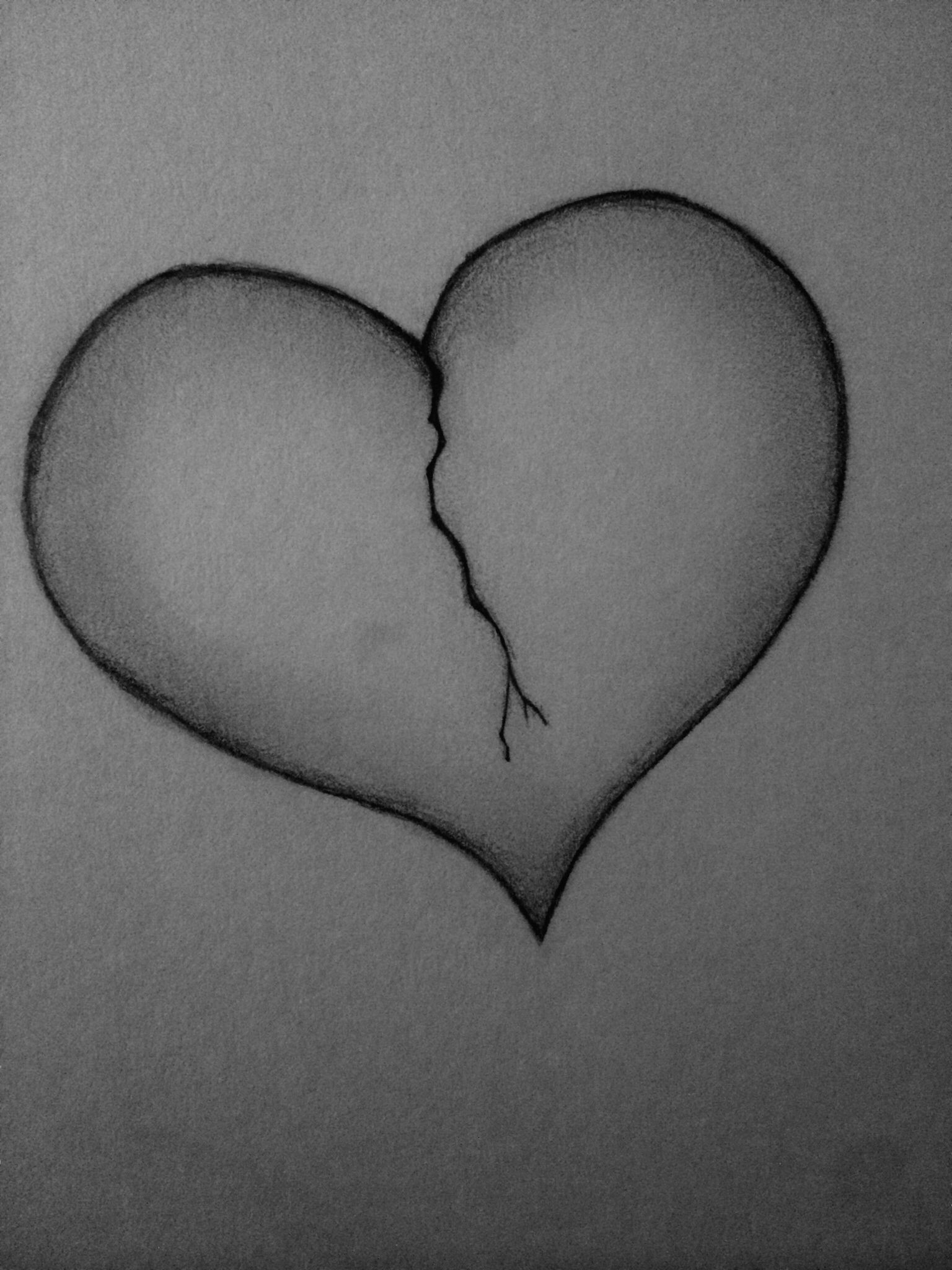 Broken Heart Drawing Pic