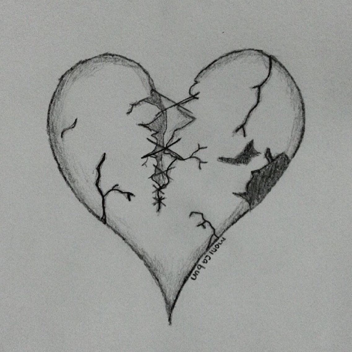 Broken Heart Drawing Picture