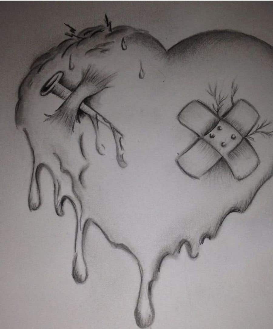 Broken Heart Drawing Sketch