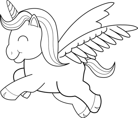 Cartoon Unicorn Drawing Pic