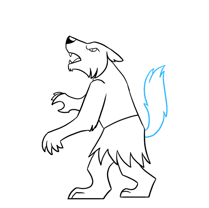 Cartoon Werewolf Drawing Sketch