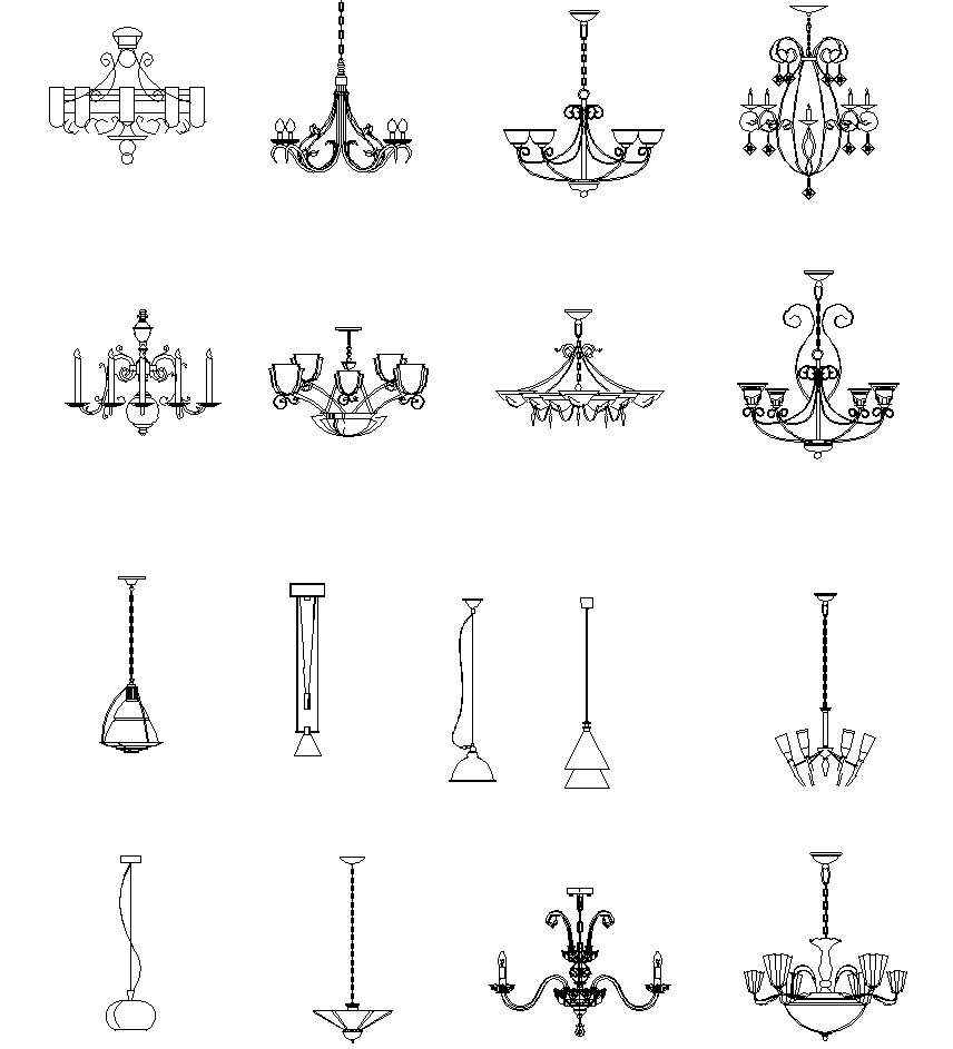 Chandelier Drawing Realistic
