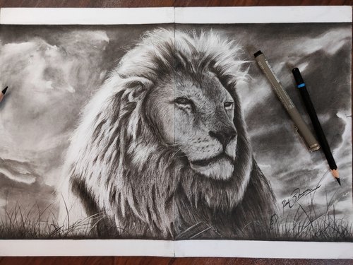 Charcoal Pencil Drawing Image