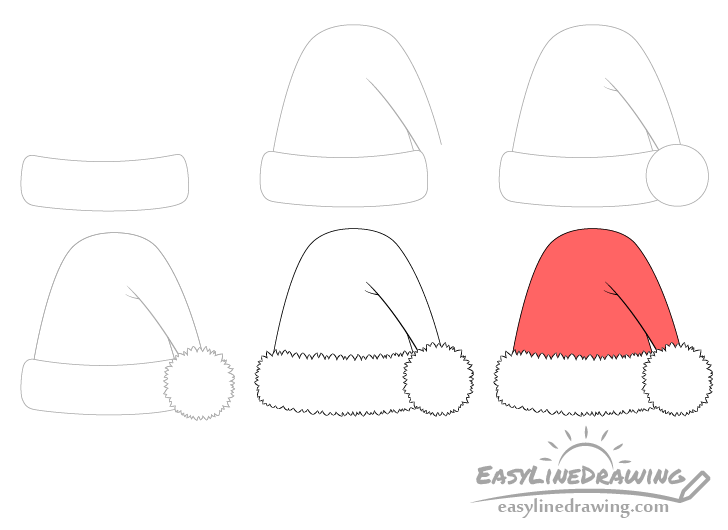 Christmas Hat Drawing Realistic