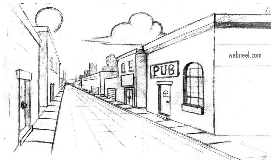 City Drawing For Free Download - Buildings City Black And White Sketch, HD  Png Download , Transparent Png Image - PNGitem