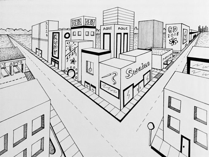 City Perspective Drawing Photos