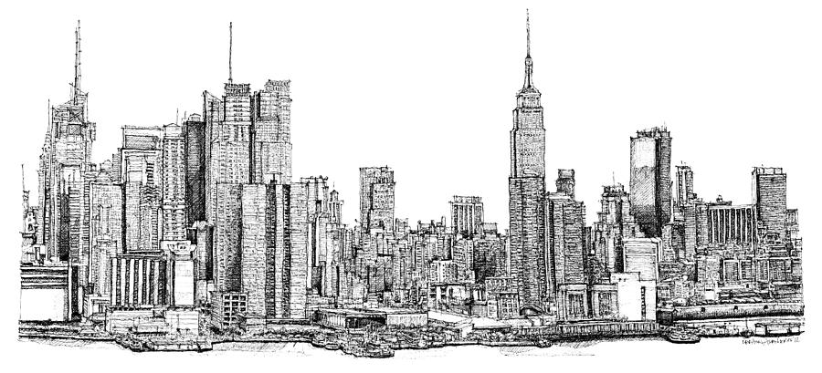 City Skyline Drawing Image