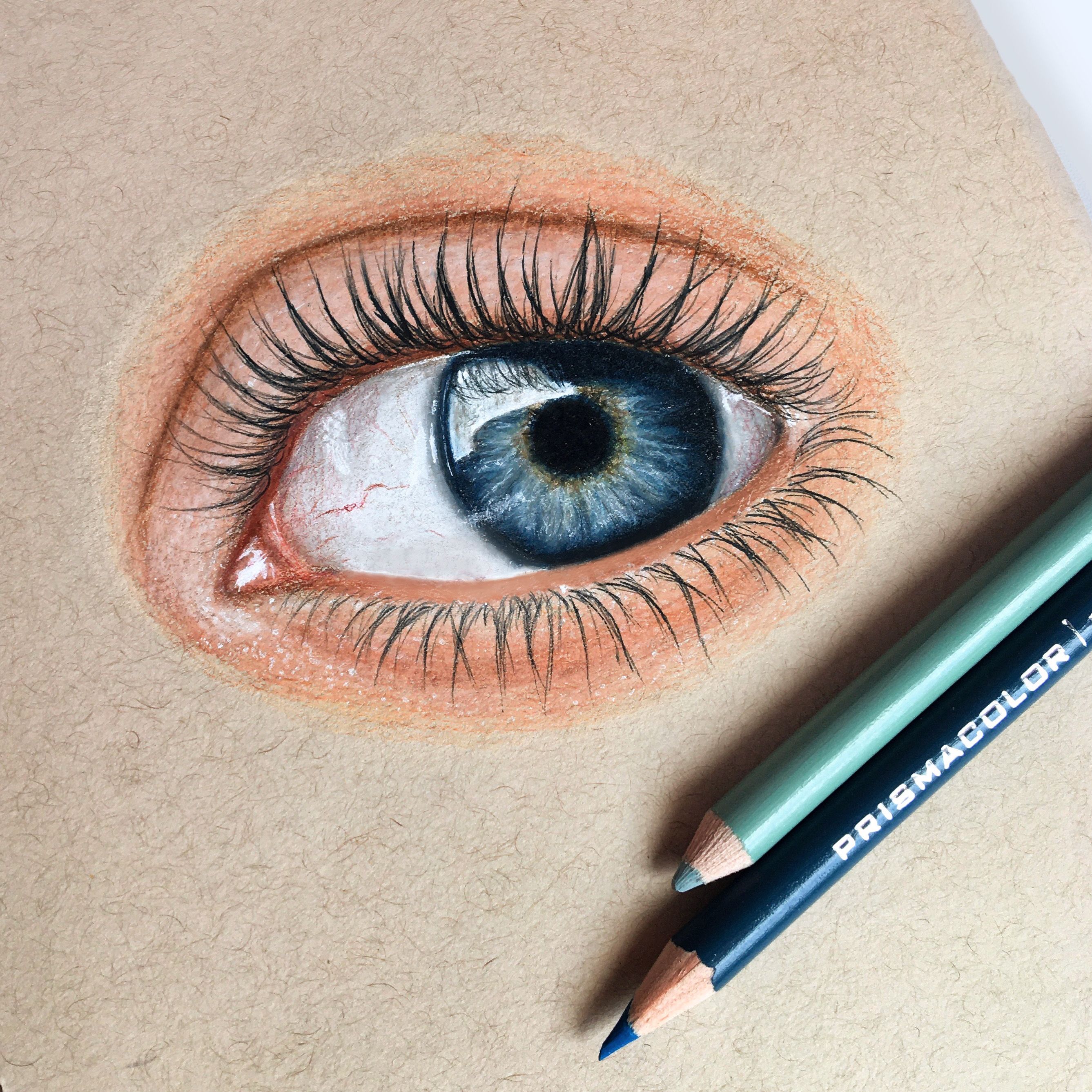 Color Eye Drawing High-Quality